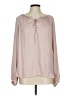 Jennifer Lopez 100% Polyester Pink Long Sleeve Blouse Size L - photo 1