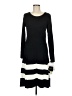 K Studio Stripes Black Casual Dress Size M - photo 1
