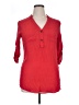 Iz Byer Red 3/4 Sleeve Blouse Size XL - photo 1