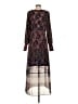 CAbi 100% Polyester Paisley Brown Casual Dress Size S - photo 2
