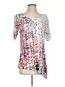 Cubism Floral White Short Sleeve T-Shirt Size S - photo 1