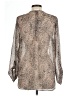 Pins and Needles 100% Polyester Animal Print Tan Long Sleeve Blouse Size L - photo 2