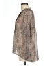 Pins and Needles 100% Polyester Animal Print Tan Long Sleeve Blouse Size L - photo 5