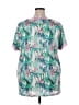 Luukse Tropical Teal Short Sleeve Blouse Size 2X - photo 2