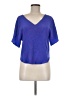 Aaron Ashe Blue Short Sleeve Blouse Size MedEstimated - photo 1
