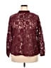 Just Fab Burgundy Long Sleeve Blouse Size 3X - photo 1