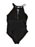 Unbranded Solid Black One Piece Swimsuit Size XS (estimated) - photo 2
