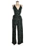 Kaileigh Polka Dots Black Green Jumpsuit Size M - photo 1