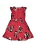 THREE PINK HEARTS 100% Polyester Floral Red Dress Size 6X - photo 2