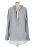 Hem & Thread 100% Rayon Gray Long Sleeve Button-Down Shirt Size L - photo 2