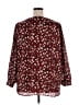Lush 100% Polyester Burgundy Long Sleeve Blouse Size 2X - photo 2