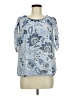 Eclair 100% Polyester Blue 3/4 Sleeve Blouse Size M - photo 1