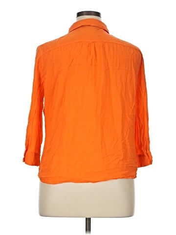 a.n.a. A New Approach 3/4 Sleeve Button-Down Shirt (view 2)