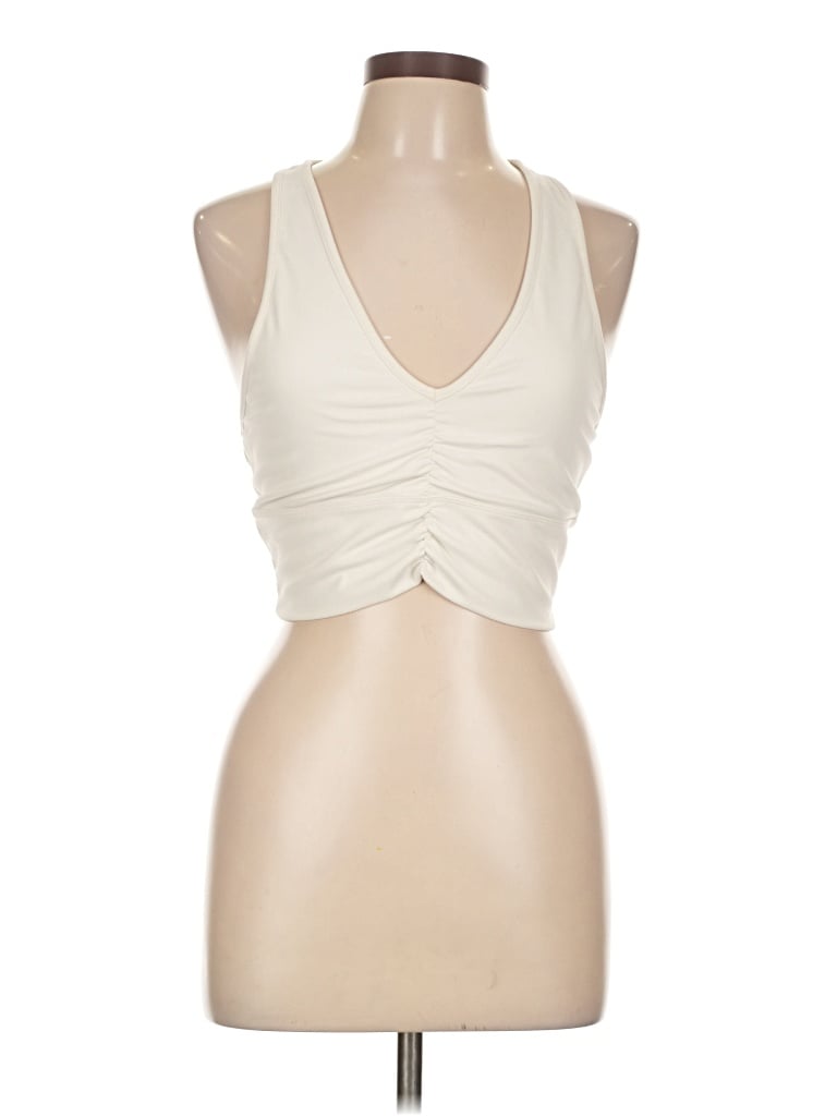 Pre-owned Noli Tank Top Ivory Halter Neckline Tops In White