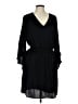 Jennifer Lopez 100% Polyester Solid Black Casual Dress Size L - photo 1