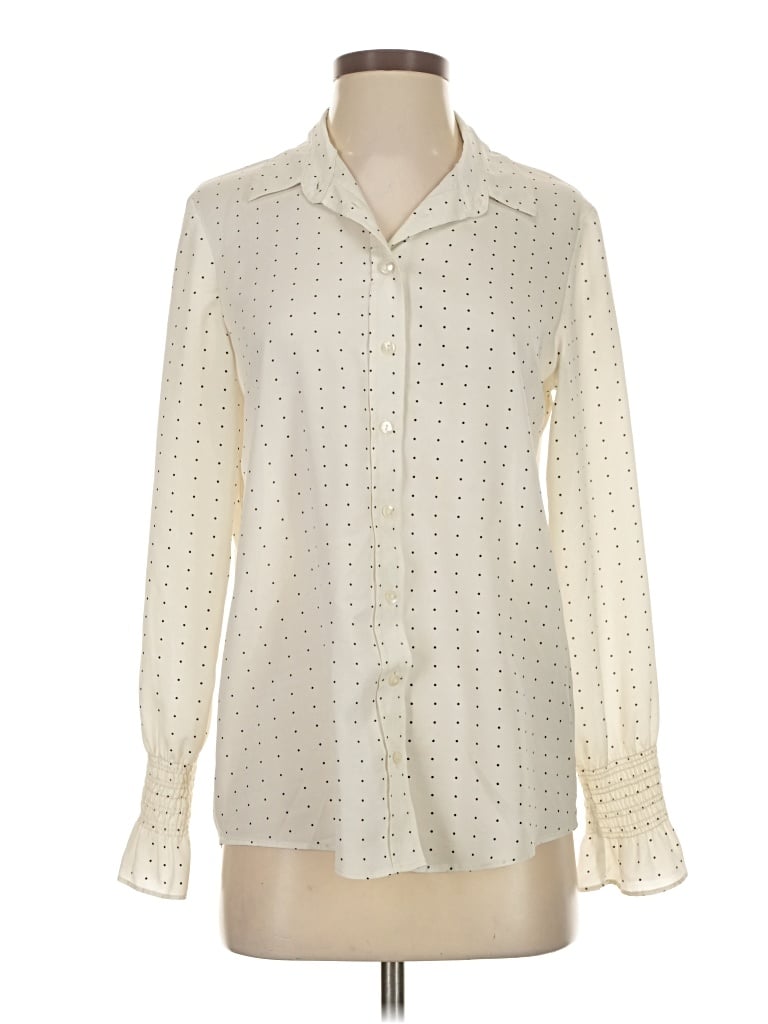Pre-owned The Kooples Long Sleeve Blouse In White