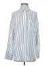 American Eagle Outfitters 100% Viscose Stripes Blue Long Sleeve Button-Down Shirt Size S - photo 1
