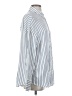 American Eagle Outfitters 100% Viscose Stripes Blue Long Sleeve Button-Down Shirt Size S - photo 4
