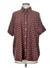 Sonnet James Polka Dots Brown Short Sleeve Button-Down Shirt Size S - photo 1