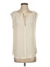 Theory 100% Silk Ivory Sleeveless Silk Top Size P (petite) - photo 1