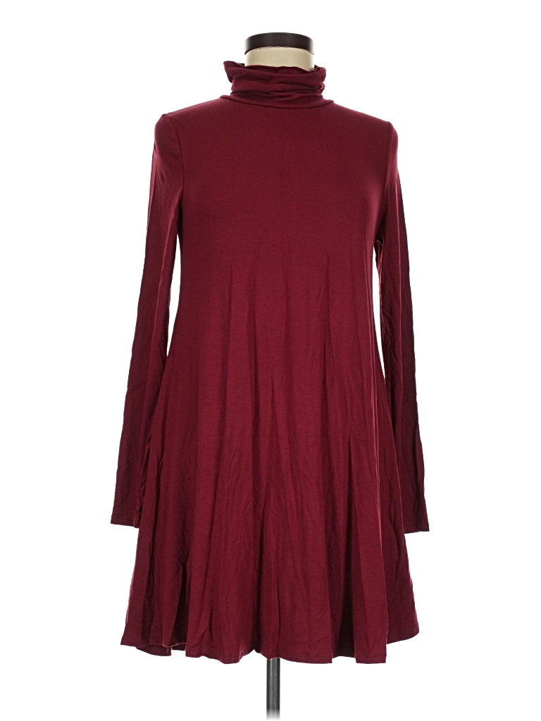 Pre-owned Lulus Casual Dress In Burgundy