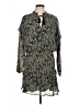 Aqua 100% Polyester Animal Print Gray Casual Dress Size L - photo 1