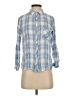 Assorted Brands 100% Rayon Plaid Blue 3/4 Sleeve Button-Down Shirt Size S - photo 1