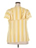 Cato 100% Polyester Stripes Yellow Short Sleeve Blouse Size 18 - 20 - photo 2
