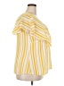 Cato 100% Polyester Stripes Yellow Short Sleeve Blouse Size 18 - 20 - photo 4
