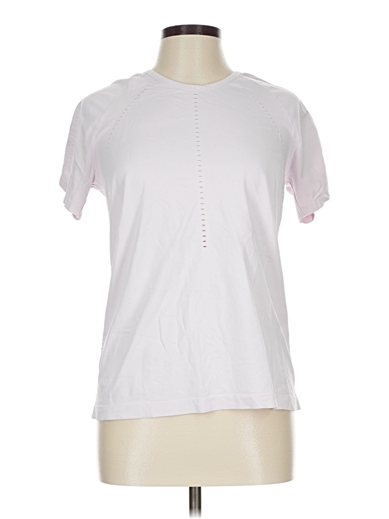 Pre-owned Athleta Short Sleeve T-shirt In White