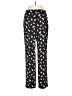 Ann Taylor 100% Polyester Print Black Casual Pants Size S - photo 1