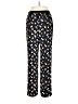 Ann Taylor 100% Polyester Print Black Casual Pants Size S - photo 2