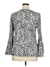 Prelude Silver Black Long Sleeve Blouse Size XL - photo 2
