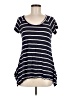 Olivia Blu Stripes Blue Short Sleeve T-Shirt Size M - photo 1