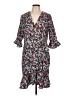 Lea & Viola 100% Polyester Floral Black Casual Dress Size L - photo 1