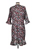 Lea & Viola 100% Polyester Floral Black Casual Dress Size L - photo 2