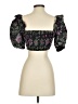 Zara Black Short Sleeve Blouse Size XS - photo 2