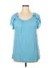 Studio 1886 Blue Short Sleeve Blouse Size XL - photo 1