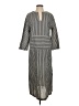 Unbranded 100% Polyester Stripes Gray Casual Dress Size S - photo 1