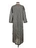 Unbranded 100% Polyester Stripes Gray Casual Dress Size S - photo 2