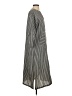 Unbranded 100% Polyester Stripes Gray Casual Dress Size S - photo 4