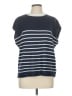 Shein 100% Acrylic Stripes Blue Sweater Vest Size 8 - 10 - photo 1