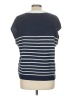 Shein 100% Acrylic Stripes Blue Sweater Vest Size 8 - 10 - photo 2
