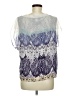 CAbi 100% Polyester Blue Short Sleeve Blouse Size M - photo 2