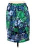 Hanii Y 100% Silk Print Green Silk Skirt Size EU (IT) 44 / US 8 - photo 2