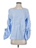 DKNY 100% Cotton Blue 3/4 Sleeve Blouse Size S - photo 1