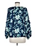 Fred David 100% Polyester Blue Long Sleeve Blouse Size M - photo 2