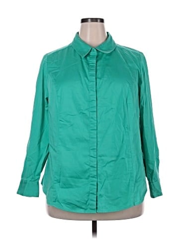 Lane Bryant 3/4 Sleeve Button-Down Shirt (view 1)