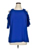 City Chic Blue Short Sleeve Blouse Size 14 - photo 1
