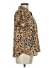 CAbi 100% Polyester Animal Print Brown Tan Short Sleeve Blouse Size M - photo 4